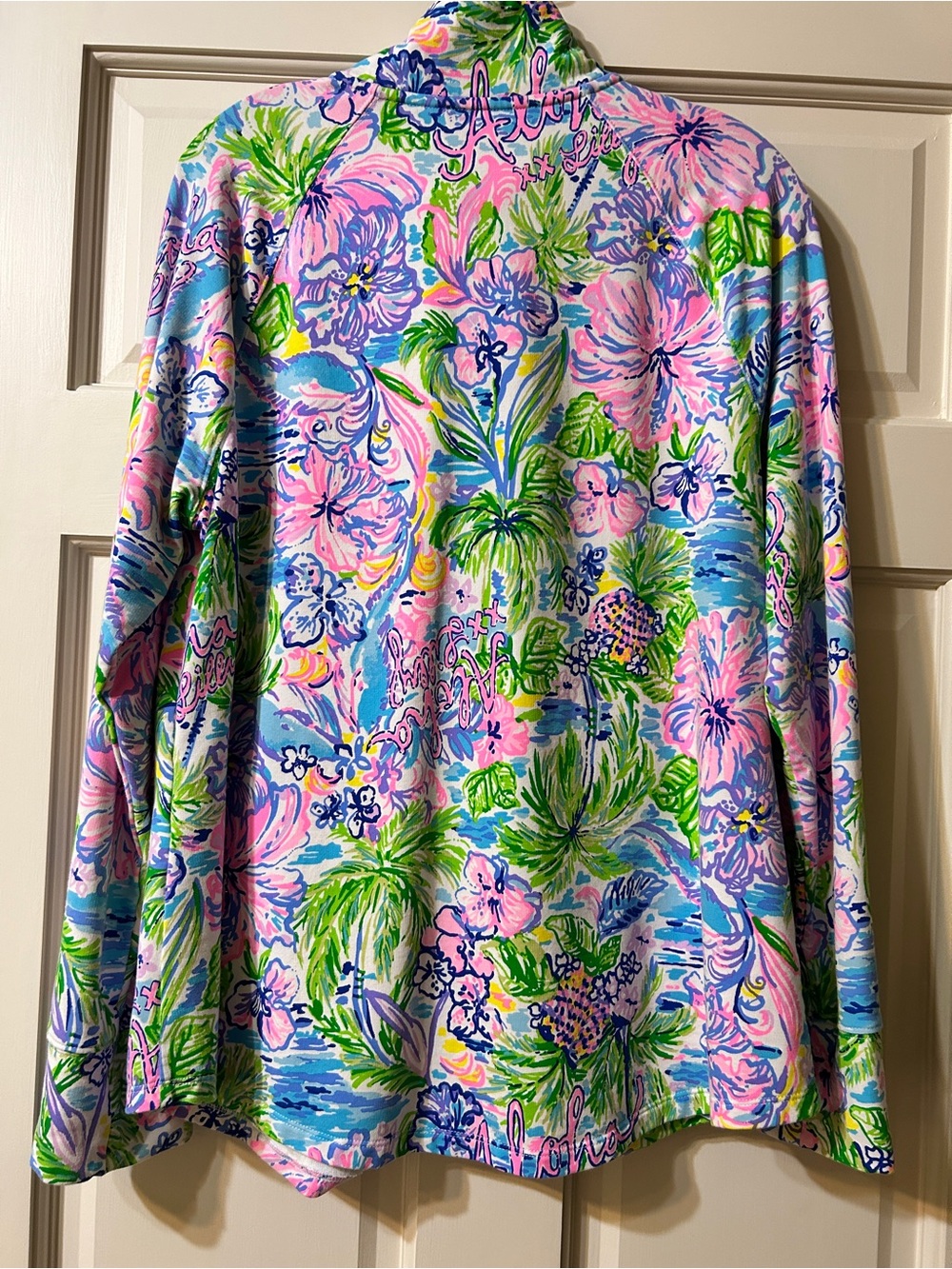Lilly Pulitzer Tropical 'Aloha' Floral Panel in Pink, Green & Blue - Picture 3 of 8